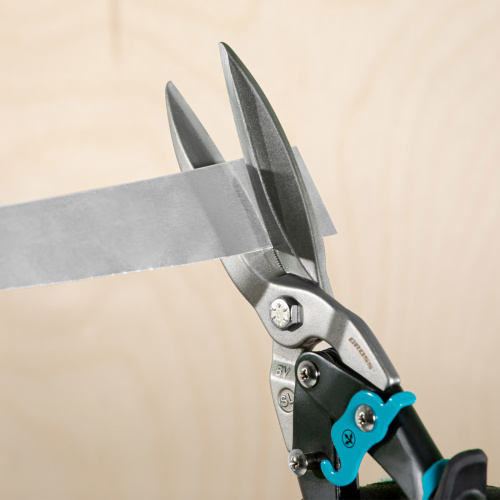 Ножницы по металлу "Piranha", 270 мм, прямой проходной рез, сталь СrMo, двухкомпонентные рукоятки Gross по ценам производителя в Москве с доставкой по всей России