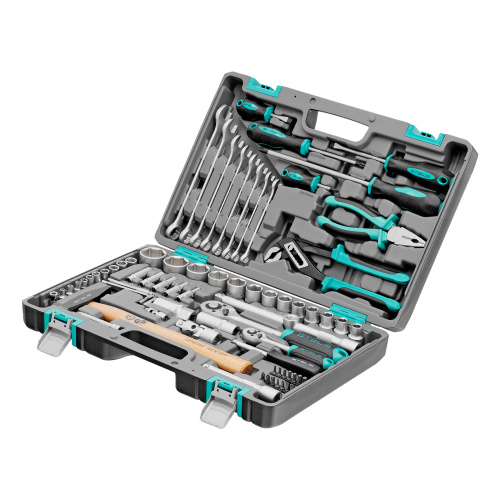 Набор инструментов, 1/2", 1/4", CrV, пластиковый кейс 76 предметов Stels по ценам производителя в Москве с доставкой по всей России