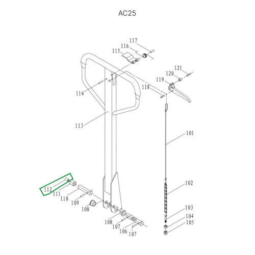 Втулка ролика ручки для гидравлических тележек AC25 по ценам производителя в Москве с доставкой по всей России