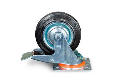 Колесо поворотное резина SCb 63 160 мм с тормозом (N) купить в Москве с доставкой по всей России | ProtosMarket.ru