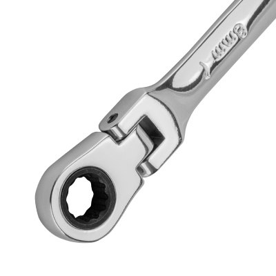 Ключ комбинированный трещоточный, 8 мм, CrV, шарнирный, зеркальный хром Matrix Professional по ценам производителя в Москве с доставкой по всей России