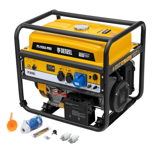 Генератор бензиновый PS-95EA-PRO, 9,5 кВт, 230 В, 40 л, разъём ATS, эл.старт Denzel по ценам производителя в Москве с доставкой по всей России