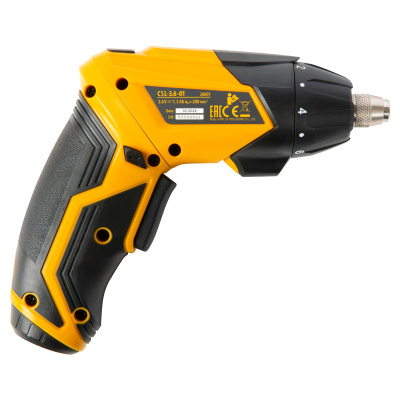 Отвертка аккумуляторная CSL-3.6-01, Li-Ion, 3.6 В, 1.3 А*ч, 200 об/мин, с аксессуарами Denzel по ценам производителя в Москве с доставкой по всей России