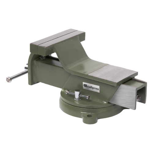 Тиски слесарные, 125 мм, стальные, поворотные Сибртех по ценам производителя в Москве с доставкой по всей России