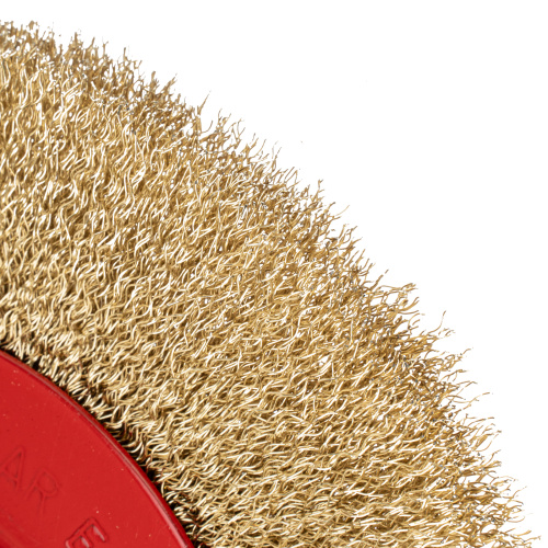 Щетка для точила, 200 мм, посадка 32 мм, плоская, латунированная витая проволока Matrix по ценам производителя в Москве с доставкой по всей России