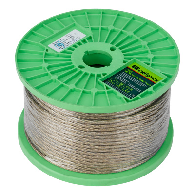 Трос металлополимерный прозрачный ПР-5.0, толщина 4.0 мм, катушка 100 метров Сибртех по ценам производителя в Москве с доставкой по всей России