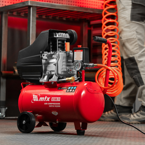 Компрессор воздушный DC1500L/24, 1,5 кВт, 24 л, 210 л/мин MTX по ценам производителя в Москве с доставкой по всей России