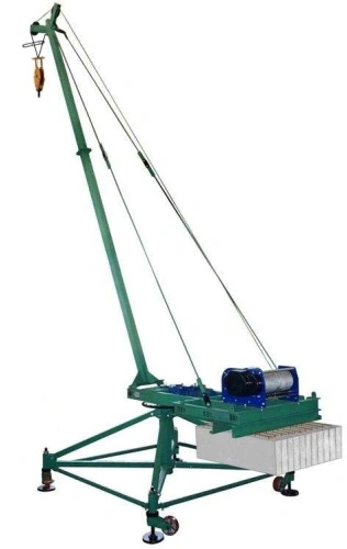 Кран стреловой поворотный "МАСТЕР-3" 1000 кг 50 м без противовесов с колесами по ценам производителя в Москве с доставкой по всей России