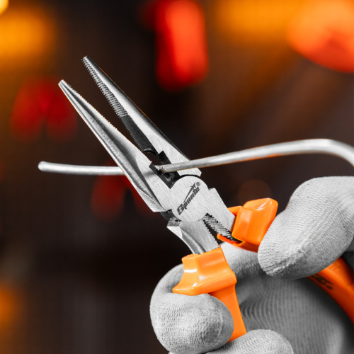 Длинногубцы прямые Classic, 160 мм, шлифованные, пластмассовые рукоятки Sparta по ценам производителя в Москве с доставкой по всей России