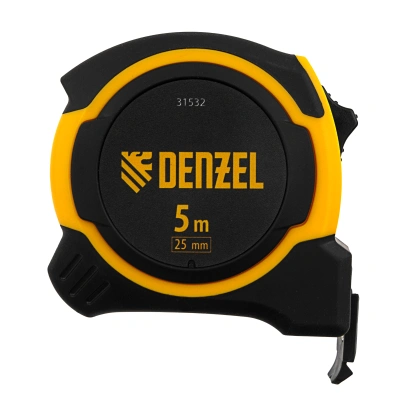 Рулетка 5м х 25мм, двухкомп. корпус, магнитный обрезиненный зацеп Denzel по ценам производителя в Москве с доставкой по всей России