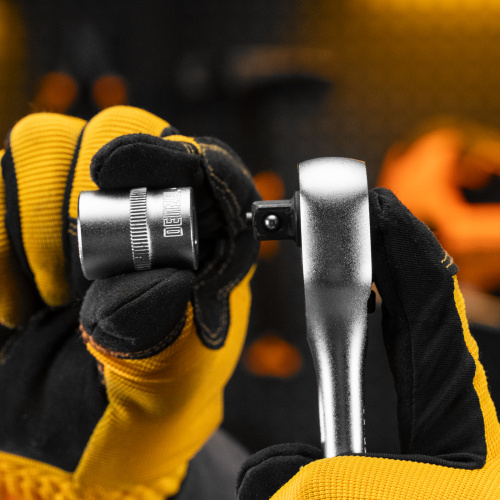 Ключ-трещотка 3/8", 90 зубьев, с быстрым сбросом, CrV Denzel по ценам производителя в Москве с доставкой по всей России