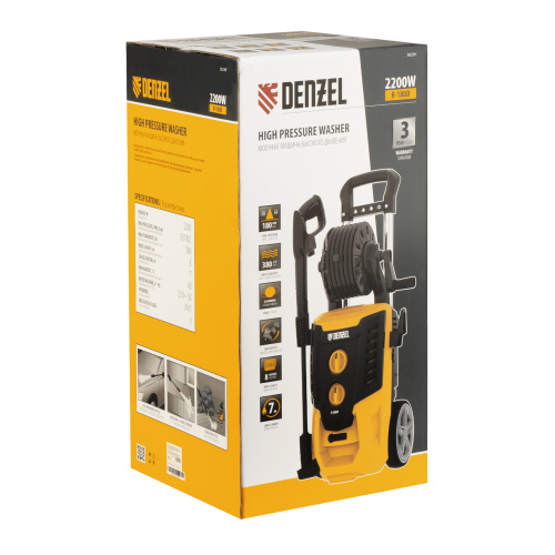 Моечная машина высокого давления R-180D, 2200 Вт, 180 бар, 380 л/ч, с барабаном Denzel купить в Москве с доставкой по всей России | ProtosMarket.ru