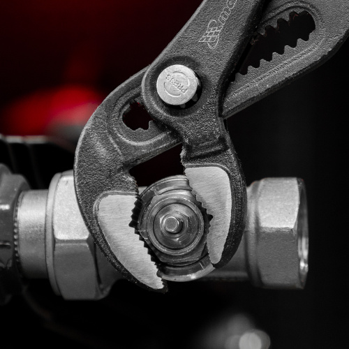 Клещи переставные 250 мм, кнопочный механизм, хром-ванадий, обливные рукоятки Matrix по ценам производителя в Москве с доставкой по всей России