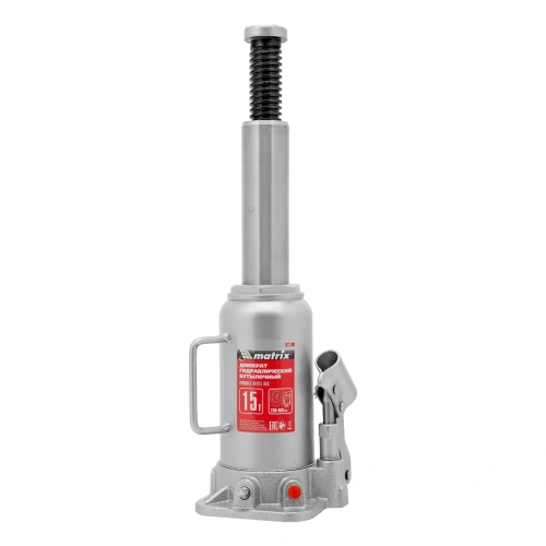 Домкрат гидравлический бутылочный, 15 т, высота подъема 230-460 мм Matrix по ценам производителя в Москве с доставкой по всей России