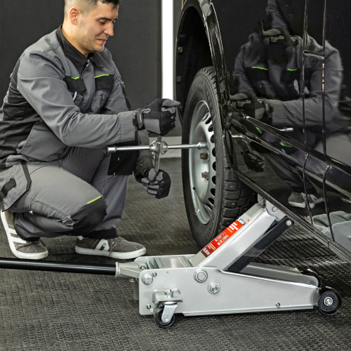 Домкрат гидравлический подкатной профессиональный, быстрый подъем, 3 т, 130-465 мм. Quick Matrix по ценам производителя в Москве с доставкой по всей России