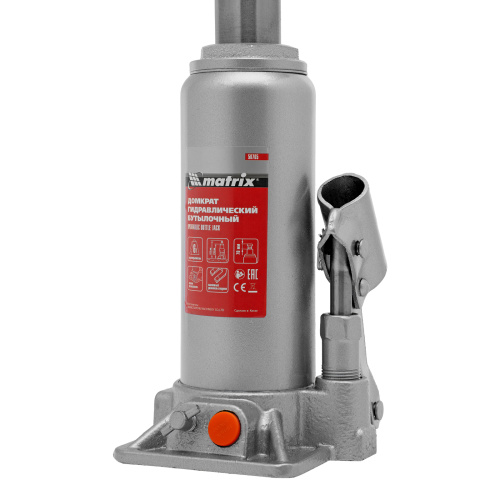 Домкрат гидравлический бутылочный, 6 т, h подъема 216-413 мм Matrix по ценам производителя в Москве с доставкой по всей России