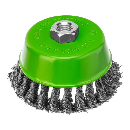 Щетка для УШМ, 100 мм, М14, "чашка", крученая металлическая проволока Сибртех по ценам производителя в Москве с доставкой по всей России