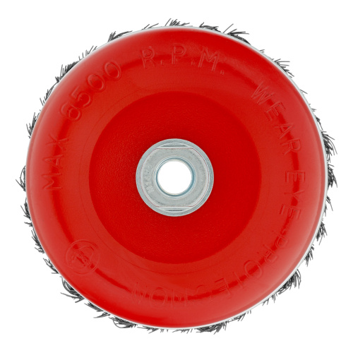 Щетка для УШМ Heavy Duty, 125 мм, М14, "чашка", крученая проволока 0.5 мм Matrix по ценам производителя в Москве с доставкой по всей России