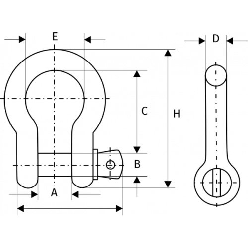 Скоба винтовая омегообразная. G209 0,5 т, размер 1/4 по ценам производителя в Москве с доставкой по всей России