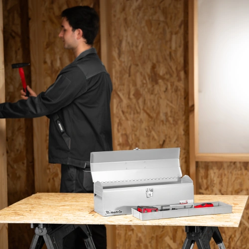 Ящик для инструмента, 484 х 154 х 165 мм, металлический Matrix по ценам производителя в Москве с доставкой по всей России