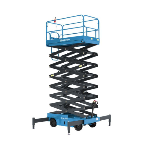 Подъемник самоходный электрический ножничный ведомый SKYER SPFP1403 по ценам производителя в Москве с доставкой по всей России