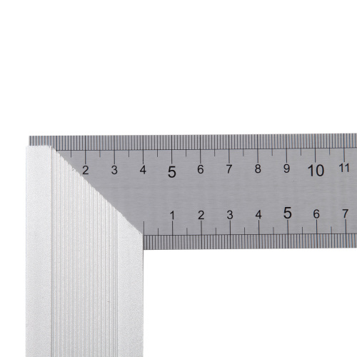 Угольник стальной 300 мм, нержавеющая сталь, градуировка, алюминиевое основание Denzel по ценам производителя в Москве с доставкой по всей России