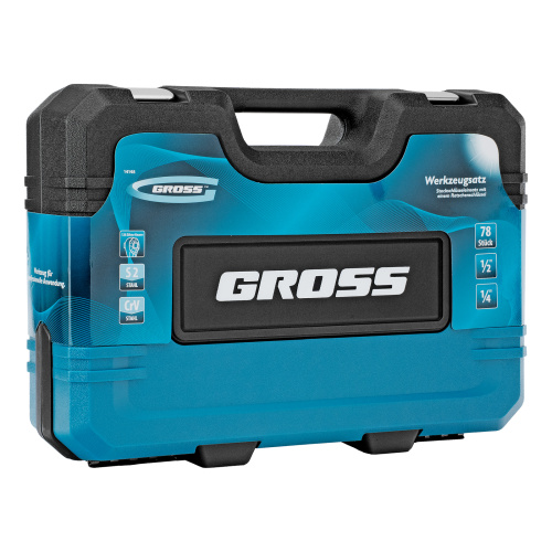 Набор инструментов, 1/4", 1/2", CrV, 120 зубьев, 78 предметов Gross по ценам производителя в Москве с доставкой по всей России