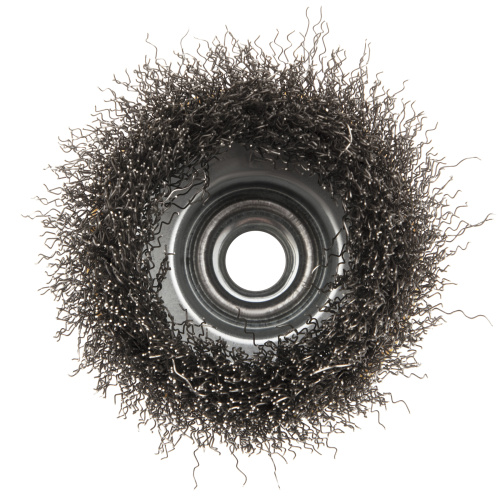 Щетка для УШМ, 75 мм, "Чашка", витая нержавеющая проволока 0.3 мм, М14 Denzel по ценам производителя в Москве с доставкой по всей России