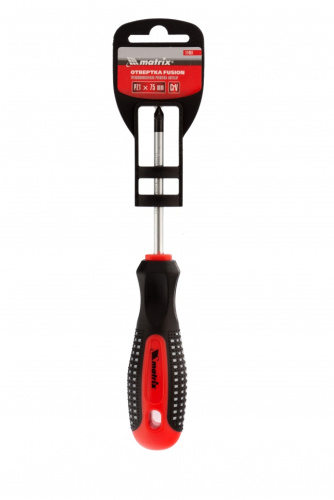 Отвертка Fusion, PZ1 x 75 мм, CrV, трехкомпонентная рукоятка "Anti slip" Matrix по ценам производителя в Москве с доставкой по всей России