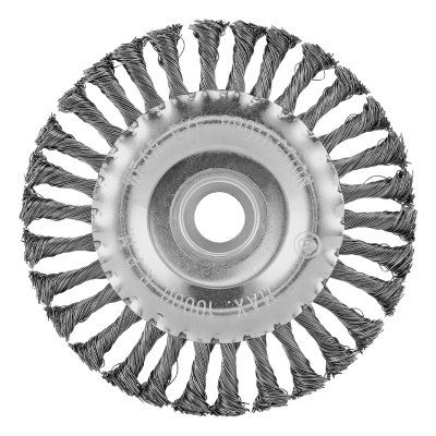 Щетка для УШМ 125 мм, посадка 22.2 мм, плоская, крученая металлическая проволока Сибртех купить в Москве с доставкой по всей России | ProtosMarket.ru