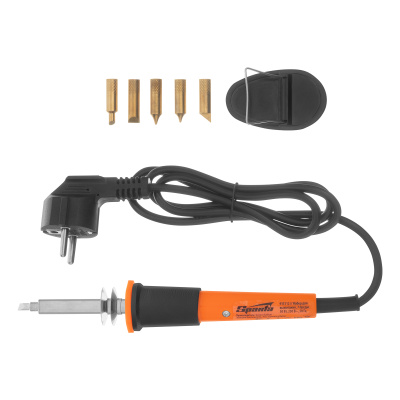 Набор для выжигания, 7 предметов: паяльник 30 Вт, подставка, жала сменные Sparta по ценам производителя в Москве с доставкой по всей России