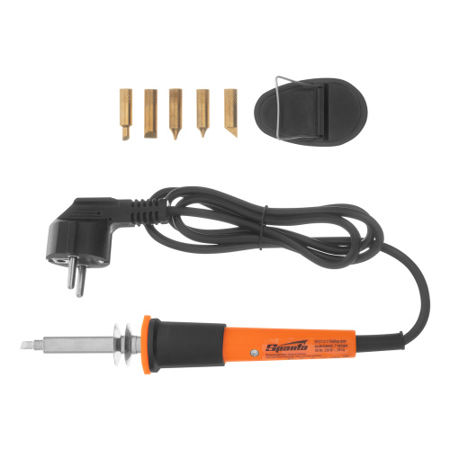 Набор для выжигания, 7 предметов: паяльник 30 Вт, подставка, жала сменные Sparta по ценам производителя в Москве с доставкой по всей России