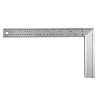 Угольник стальной 400 мм, нержавеющая сталь, градуировка, алюминиевое основание Denzel купить в Москве с доставкой по всей России | ProtosMarket.ru