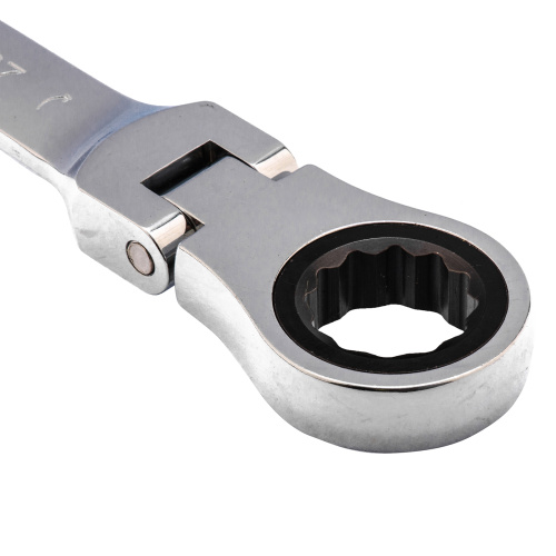 Ключ комбинированный трещоточный, 27 мм, CrV, шарнирный, зеркальный хром Matrix по ценам производителя в Москве с доставкой по всей России