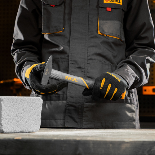 Молоток слесарный, 300 г, кованый, фибергласовая рукоятка c TPR покрытием Denzel по ценам производителя в Москве с доставкой по всей России