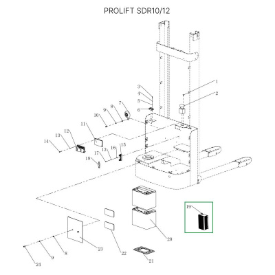 Зарядное устройство для штабелеров SDR 1-1,2 т, SDR1635 Li-ion (24В, 15А) по ценам производителя в Москве с доставкой по всей России