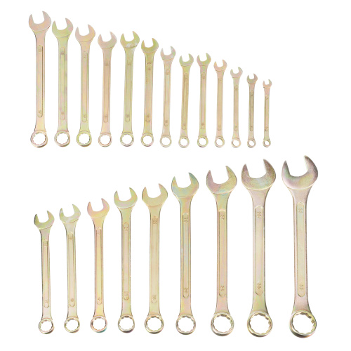 Набор ключей комбинированный 6-32 мм, 22 шт, желтый цинк Сибртех по ценам производителя в Москве с доставкой по всей России