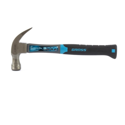 Молоток-гвоздодер, 570 г, фибергласовая трехкомпонентная рукоятка Gross по ценам производителя в Москве с доставкой по всей России