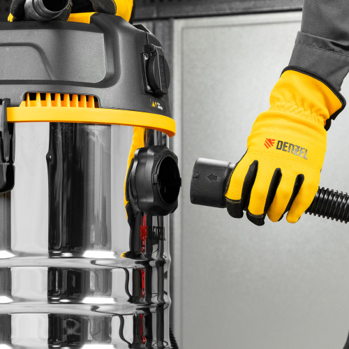 Пылесос строительный RVC30, 1400 Вт, бак 30 л, шланг 3 м, розетка с автосинхр. Denzel купить в Москве с доставкой по всей России | ProtosMarket.ru