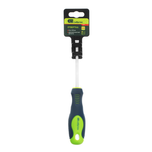Отвертка, SL6 х 100 мм, CrV, двухкомпонентная рукоятка Сибртех по ценам производителя в Москве с доставкой по всей России