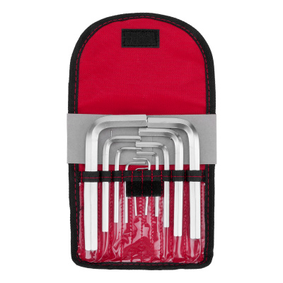 Набор ключей имбусовых HEX, 1.5-12 мм, CrV, 10 шт, короткие, сатин, чехол Matrix по ценам производителя в Москве с доставкой по всей России