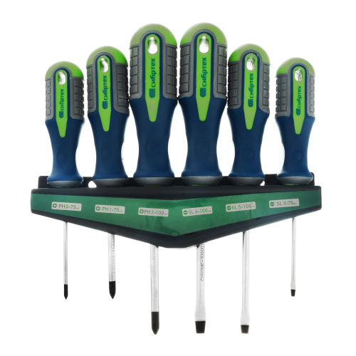 Набор отверток, CrV, трехкомпонентные рукоятки, 6 предметов Сибртех по ценам производителя в Москве с доставкой по всей России