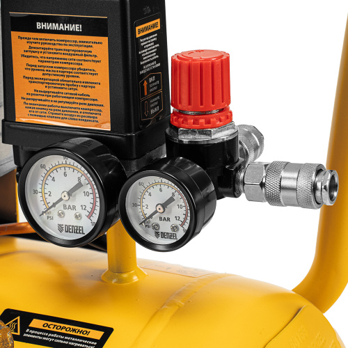 Компрессор воздушный прям. привод DCV1800/50, 1,8 кВт, 50 литров, 320 л/мин Denzel по ценам производителя в Москве с доставкой по всей России