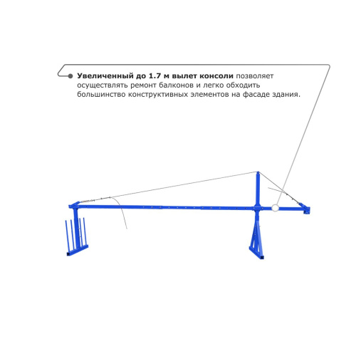Строительная люлька ZLP-800 (длина платформы 10 м, длина троса 60 м) по ценам производителя в Москве с доставкой по всей России