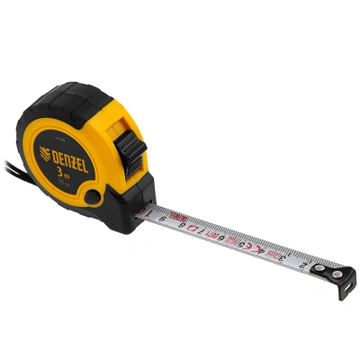 Рулетка 3м х 13мм, двухкомп. корпус, кнопка-пауза Denzel по ценам производителя в Москве с доставкой по всей России