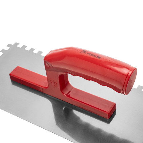 Гладилка стальная, 280 x 130 мм, зеркальная полировка, пластмастмассовая ручка, зуб 8 x 8 мм Matrix по ценам производителя в Москве с доставкой по всей России