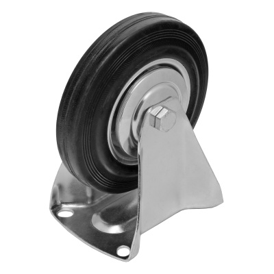 Колесо неповоротное D 160 мм, крепление  платформенное Сибртех по ценам производителя в Москве с доставкой по всей России