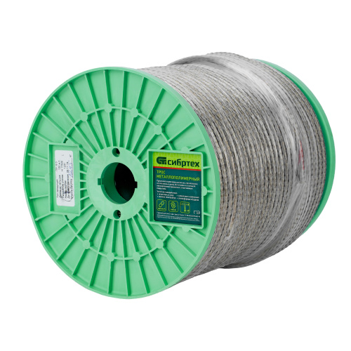 Трос металлополимерный прозрачный ПР-8.0, толщина 8.0 мм, катушка 100 метров Сибртех по ценам производителя в Москве с доставкой по всей России