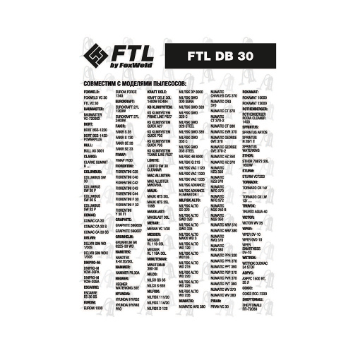 Мешок-пылесборник FTL DB 30 (комплект 5 шт.) по ценам производителя в Москве с доставкой по всей России