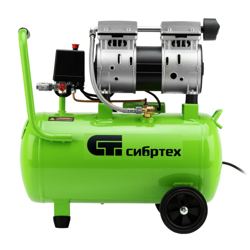Компрессор безмаслянный малошумный МБ 1100/24,1100 Вт, 24 л, 170 л/мин Сибртех по ценам производителя в Москве с доставкой по всей России